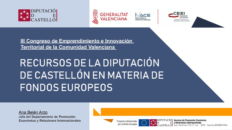 Diputación de Castellón - Fondos Europeos