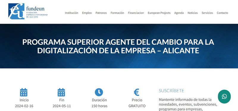 Programa superior Agente del Cambio para la digitalización de la empresa