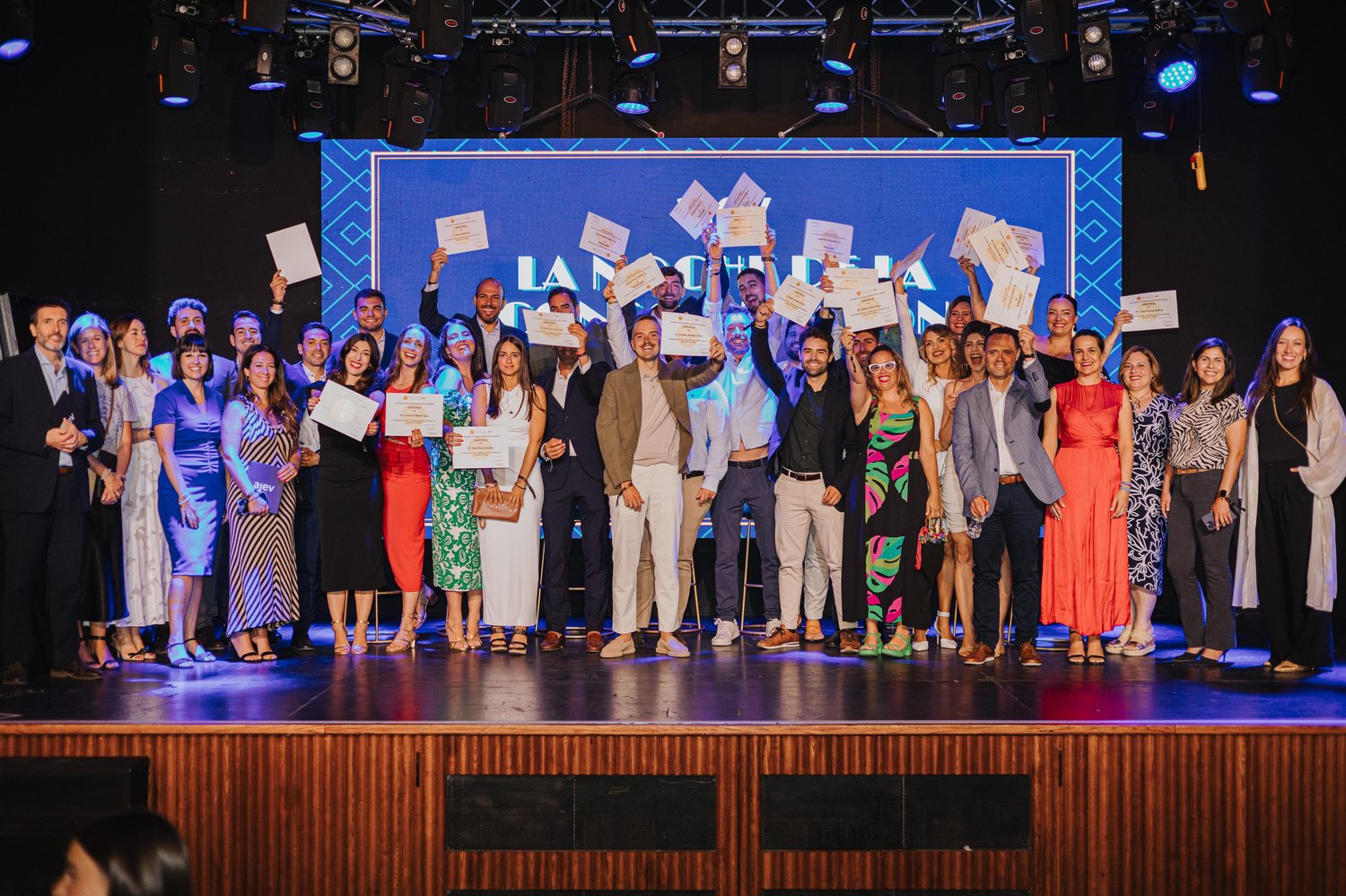 Embajadores y paritcipantes de la 8ª edición de Operación Consolida, ayer en La Noche de la Consolidación Empresarial