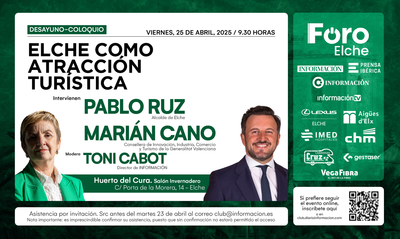 Desayuno – coloquio, sobre ELCHE COMO ATRACCIÓN TURÍSTICA