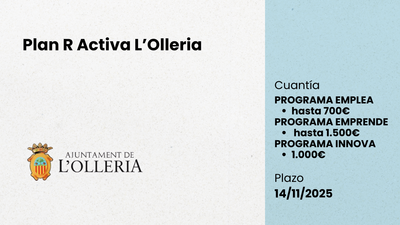 Ayudas Plan R Activa L’Olleria 2025