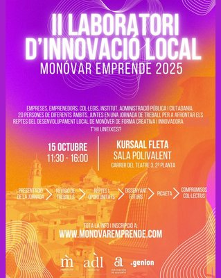 Monòver acull la II edició del Laboratori d’Innovació Local “Monóvar Emprende 2025”
