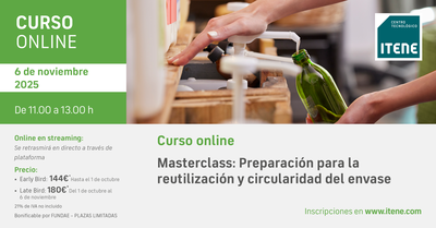 Curso online – Masterclass: Preparación para la reutilización y circularidad de envase