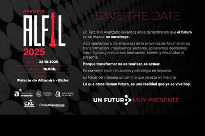 Los Premios Alfil 2025 tendr�n lugar en el Palacio de Altamira de Elche el pr�ximo 22 de octubre: Un futuro muy presente