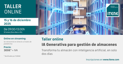 Taller online: IA Generativa para gestión de almacenes – 15 y 16 de diciembre