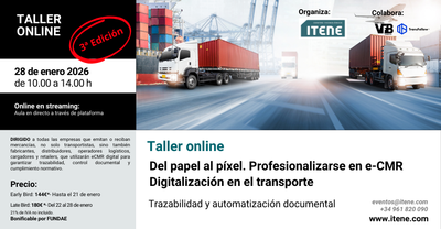 Taller online Del papel al píxel. Profesionalizarse en e-CMR. Digitalización en el transporte