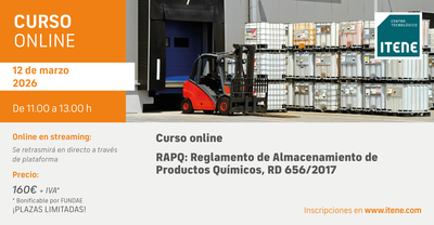 Curso Online – Reglamento de Almacenamiento de Productos Químicos, RD 656/2017