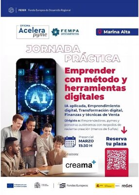 CREAMA impulsa el emprendimiento con un ciclo de jornadas prácticas para emprendedores y pymes de la Marina Alta