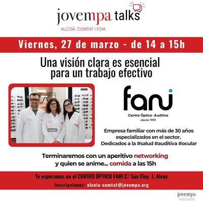 Jovempa Talks Alcoy con Centro Óptico Fani