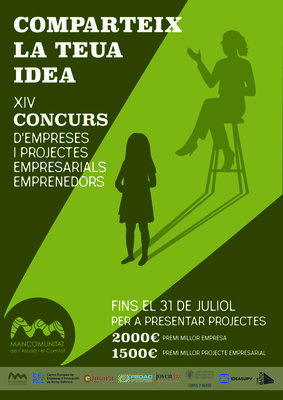 Concurso de empresas y proyectos empresariales emprendedores de la Mancomunidad de l'Alcoià i el Comtat 2026