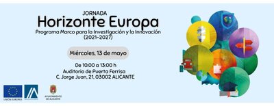 Impulsalicante celebrará el 13 de mayo una jornada sobre financiación europea e innovación a través de Horizonte Europa