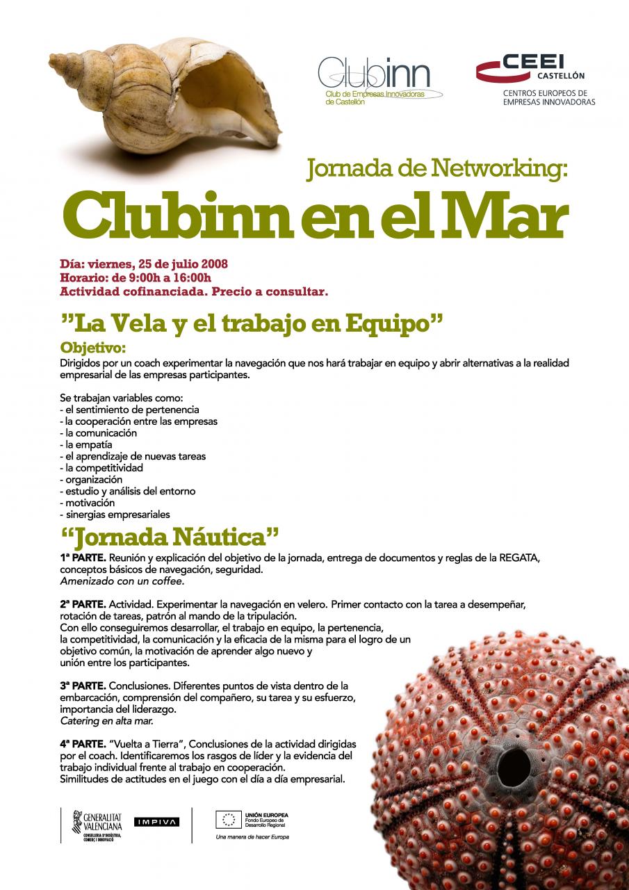 Programa actividad Clubinn en el mar, CEEI Castell�n, 2008