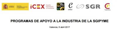 Programas de apoyo a la industria de la SGIPYME
