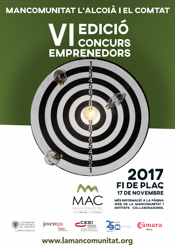 VI Concurso para empresas y emprendedores de la Mancomunitat de l’Alcoià i el Comtat