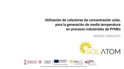 Utilizaci�n de colectores de concentraci�n solar,
para la generaci�n de ...