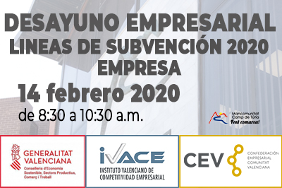 Desayuno Empresarial. Lineas de Subvenci�n 2020 Empresas