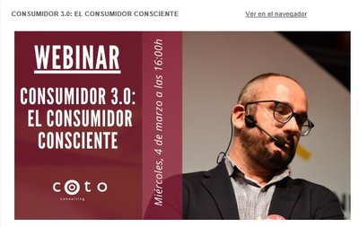 Webinar: «Consumidor 3.0: El consumidor consciente»