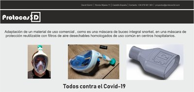 Convertir m�scara de Snorkel en Equipo de Prevenci�n Individual (EPIs) y dispositivos CPAP