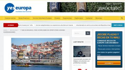 11 becas Erasmus+ para intercambio en Oporto para jóvenes emprendedores - Yes Europa