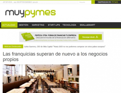 Las franquicias superan de nuevo a los negocios propios