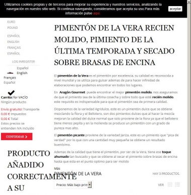 Comprar piment�n de la vera