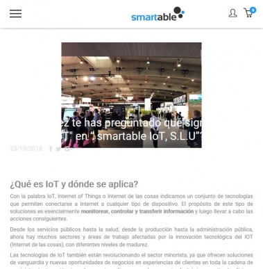 smartable - ¿Alguna vez te has preguntado qué significa la palabra "IoT" en "smartable
