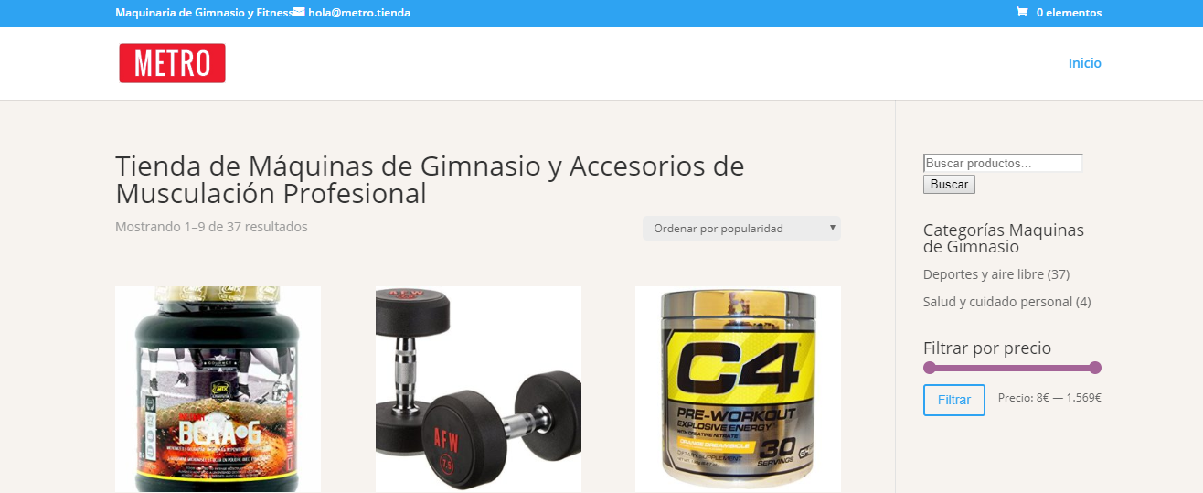 Tienda de M�quinas de Gimnasio y Accesorios de Musculaci�n Profesional