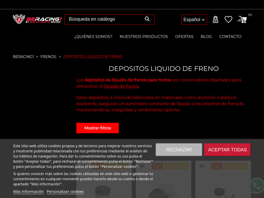 Dep�sito de l�quido de frenos para moto | BeRacing1