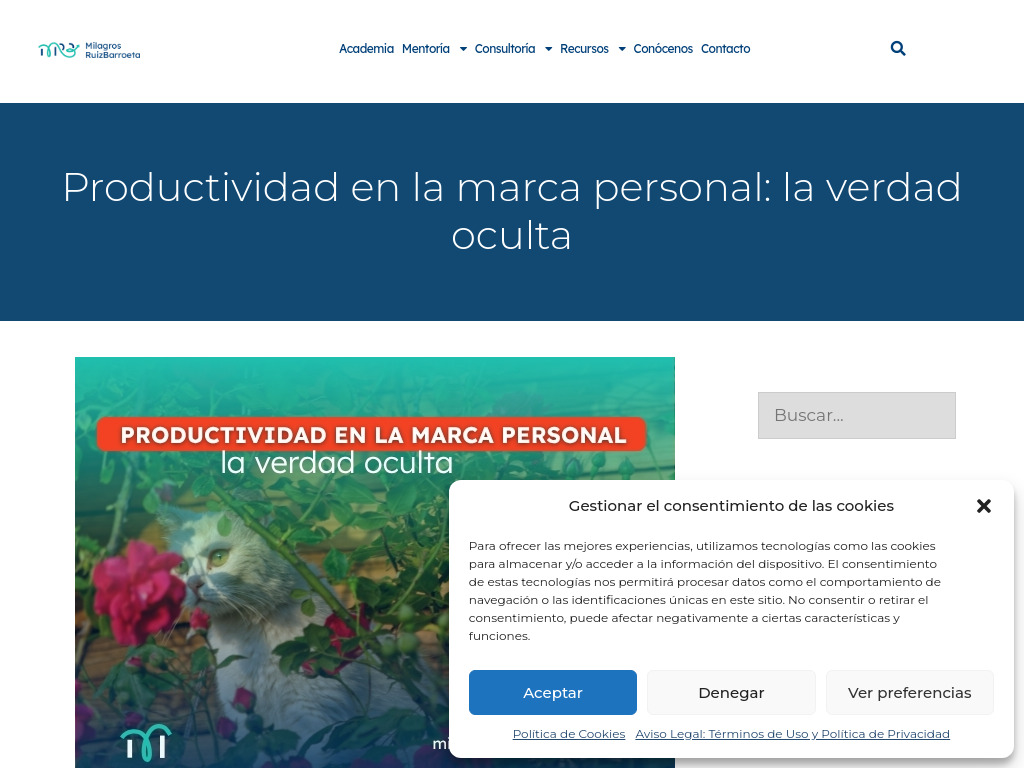 Productividad en la marca personal: la verdad oculta - Milagros Ruiz Barroeta - Consultora estratégica ? Mentora para emprendedore