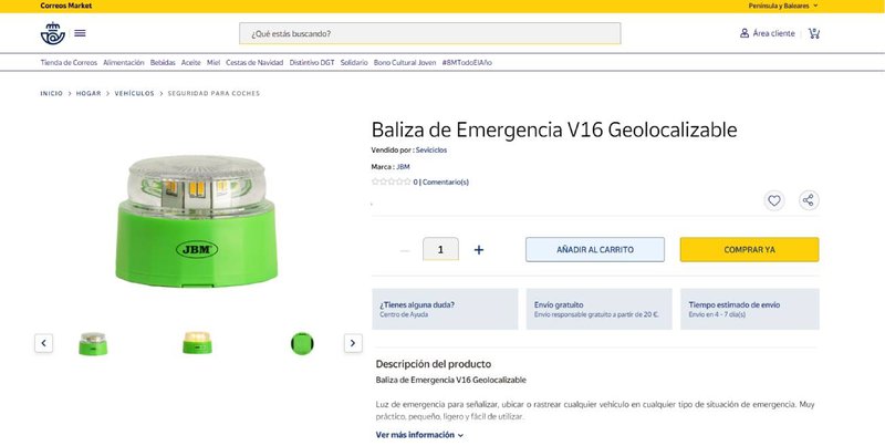 �Es necesario dar los datos personales para adquirir una baliza V16?