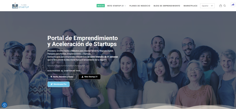 Portal de Emprendimiento y Aceleración de Startups. Planes de Negocio